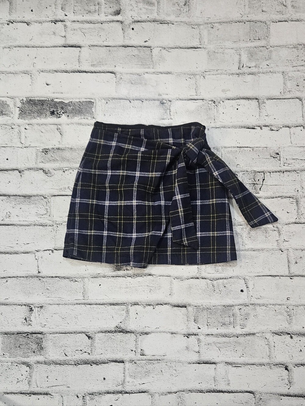 Aritzia Wilfred Dorine Plaid Wool Cashmere Wrap Mini Skirt Womens 4